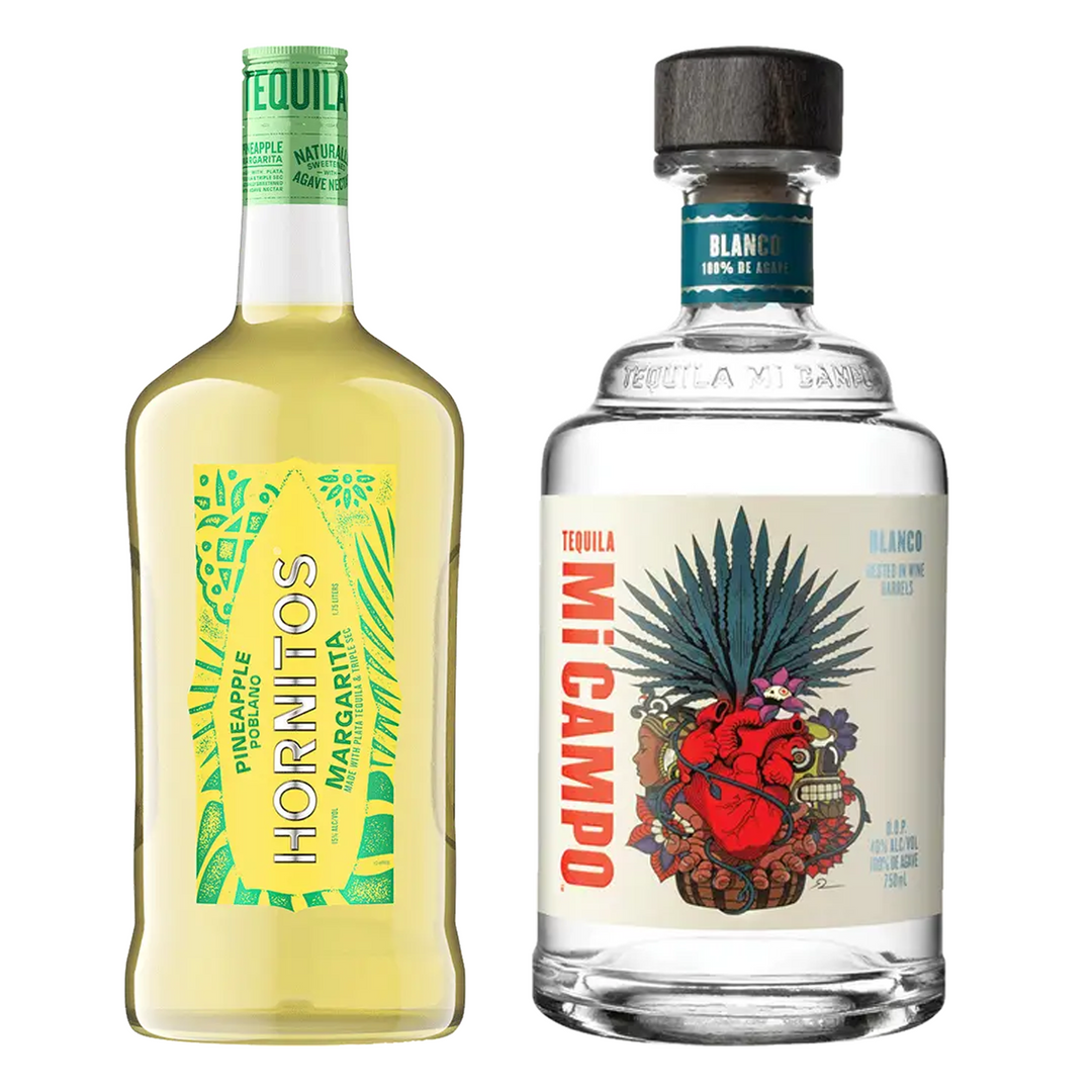 Hornitos Pineapple Flavored Tequila & Mi Campo Tequila Blanco Bundle