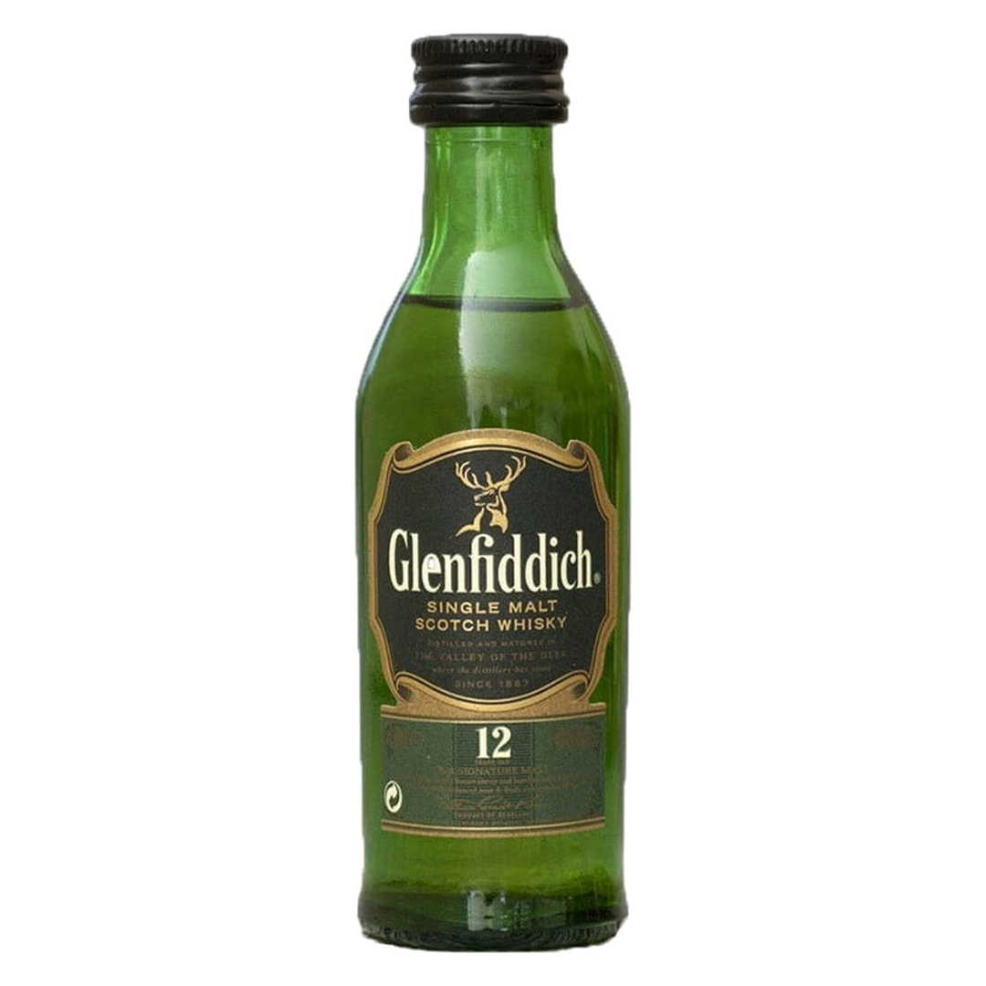 Glenfiddich 12 Year Old Single Malt Scotch Whisky 50 ml 12 Pack