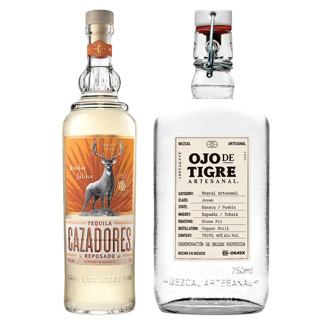 Cazadores Tequila Reposado & Ojo De Tigre Mezcal Artesanal Joven Bundle