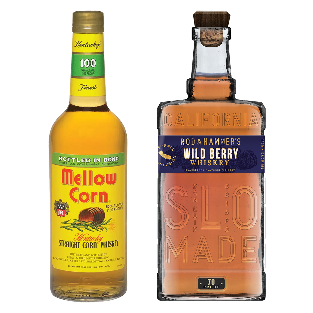 Mellow Corn Straight Corn Whiskey Bottled In Bond & Rod & Hammer's Wild Berry Flavored Whiskey Bundle