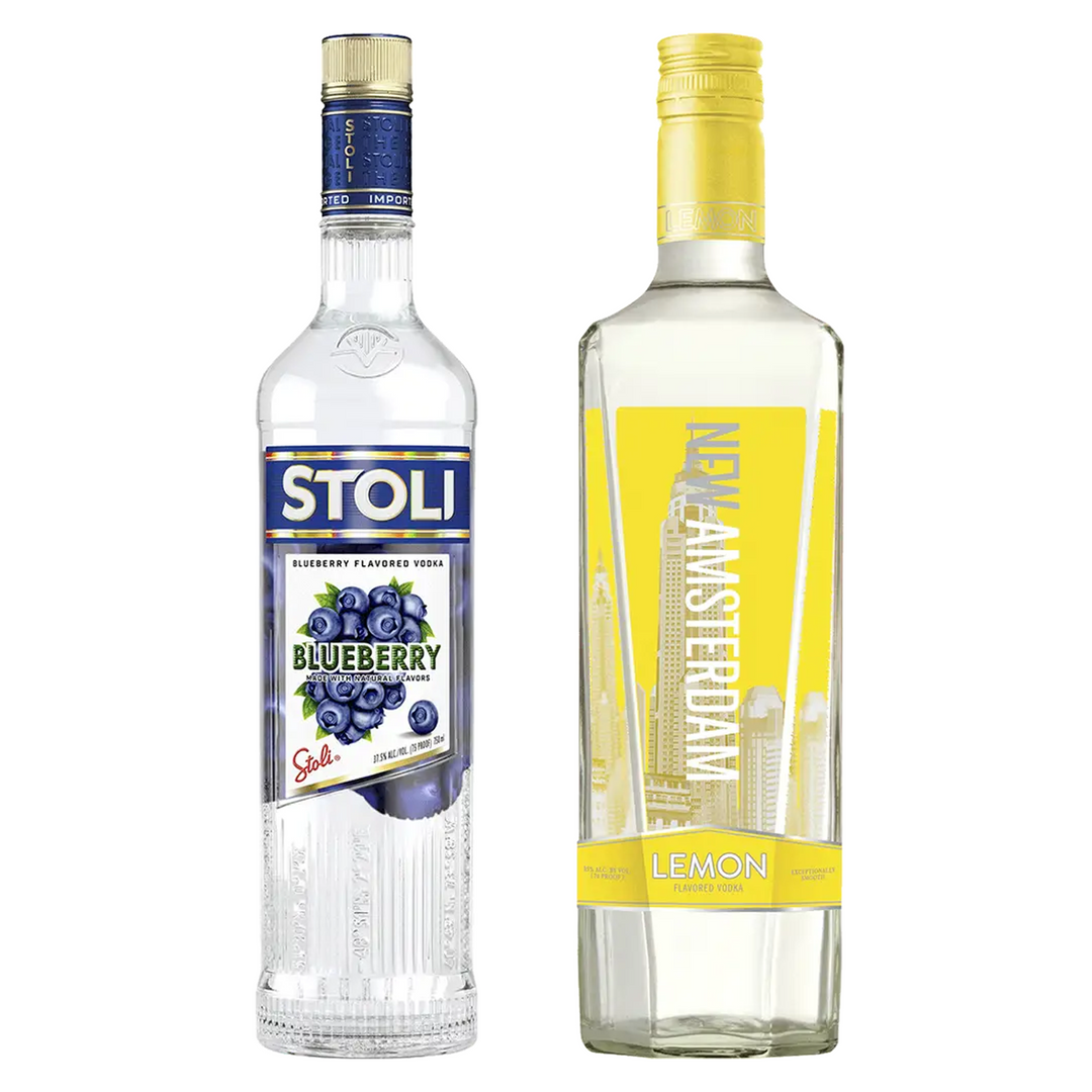 Stoli Blueberry Vodka & New Amsterdam Lemon Vodka Bundle