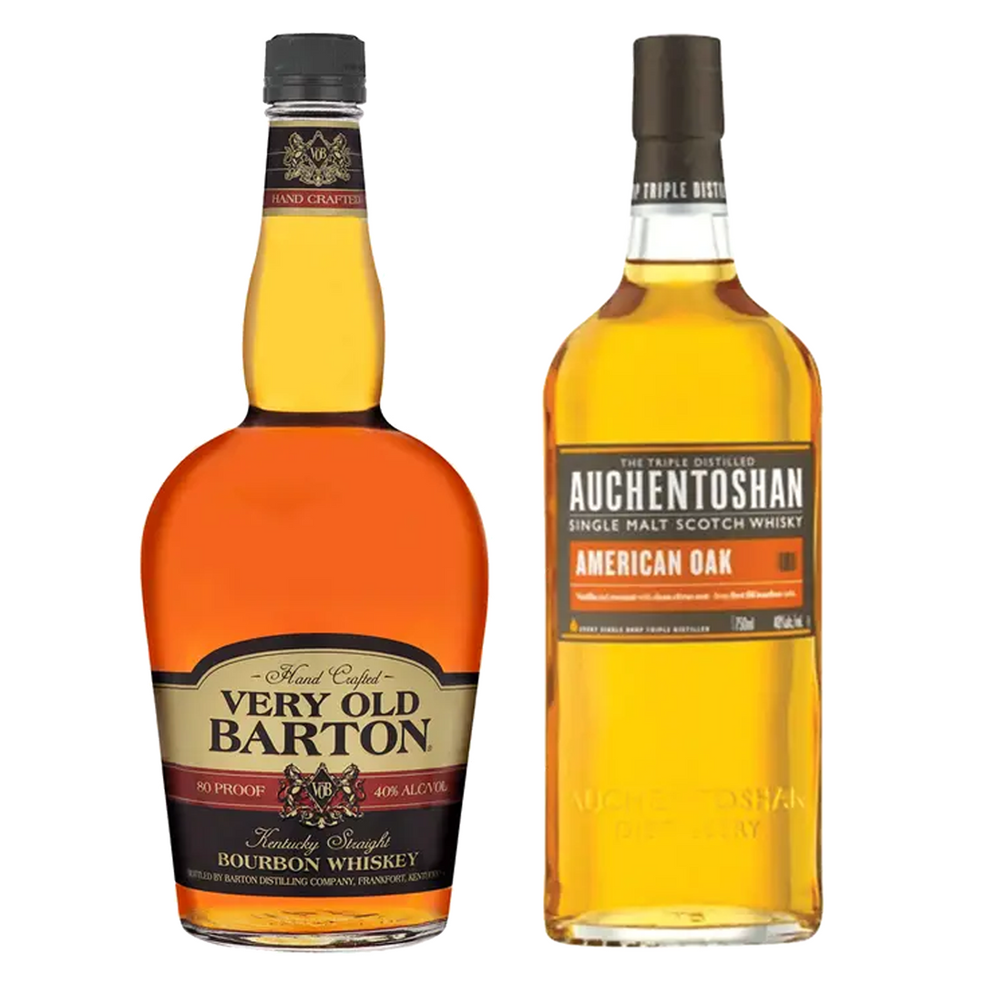 Very Old Barton Straight Bourbon & Auchentoshan Single Malt Scotch American Oak Bundle