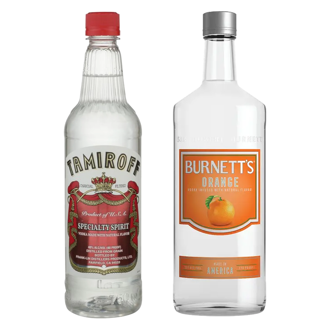 Tamiroff Vodka & Burnett's Orange Flavored Vodka Bundle