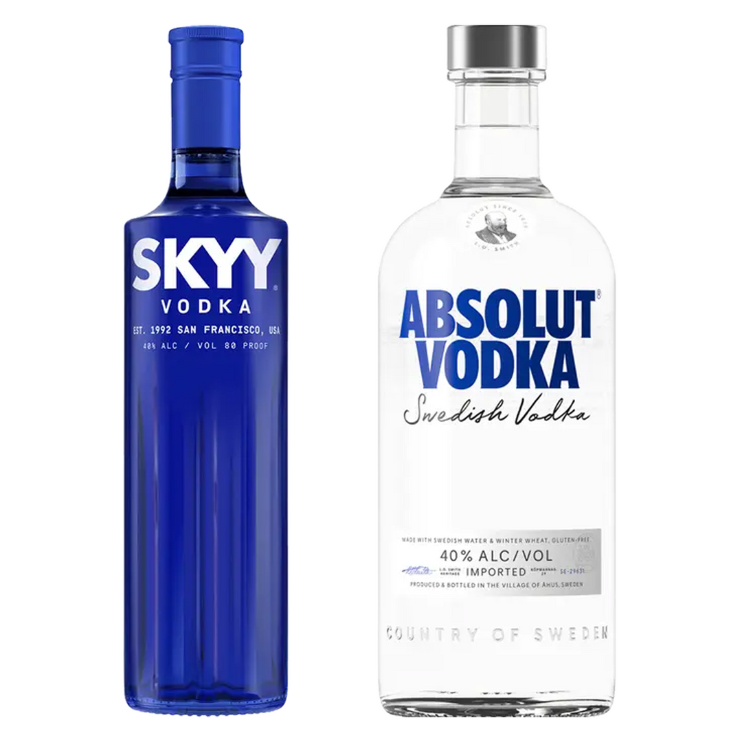 Skyy Vodka & Absolut Vodka Bundle