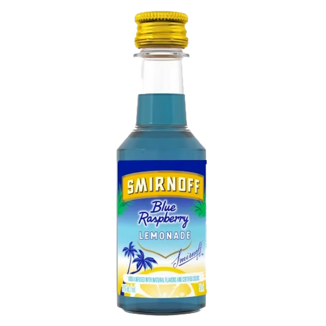 Smirnoff Raspberry Flavored Vodka Blue Raspberry Lemonade 50 ml 10 Pack
