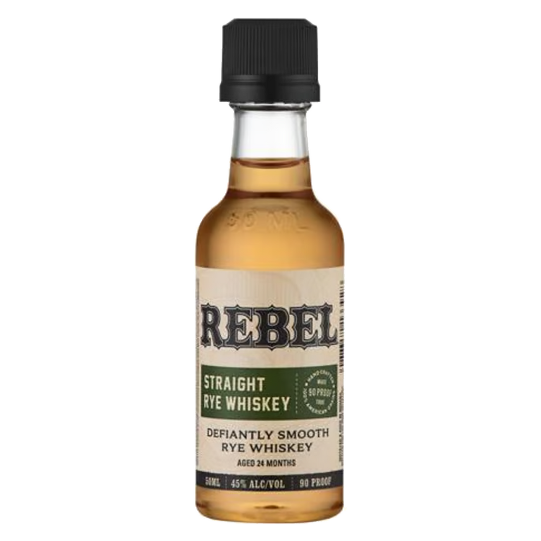 Rebel Straight Rye Whiskey 50 ml 10 Pack