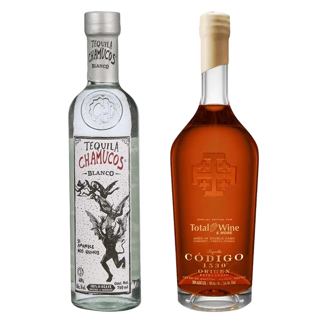 Chamucos Tequila Blanco & Codigo 1530 Tequila Extra Anejo Origen Bundle