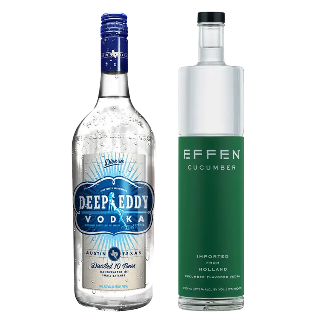Deep Eddy Vodka & Effen Cucumber Flavored Vodka Bundle