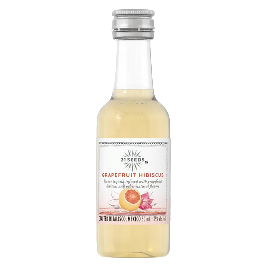 21 Seeds Grapefruit Hibiscus Infused Blanco Tequila 50 ml 10 Pack