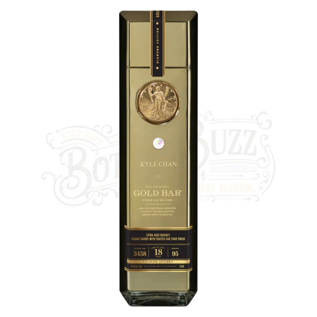 Gold Bar Blended American Whiskey Diamond Edition Cognac Barrel With Toasted Oak Finish 18 Year