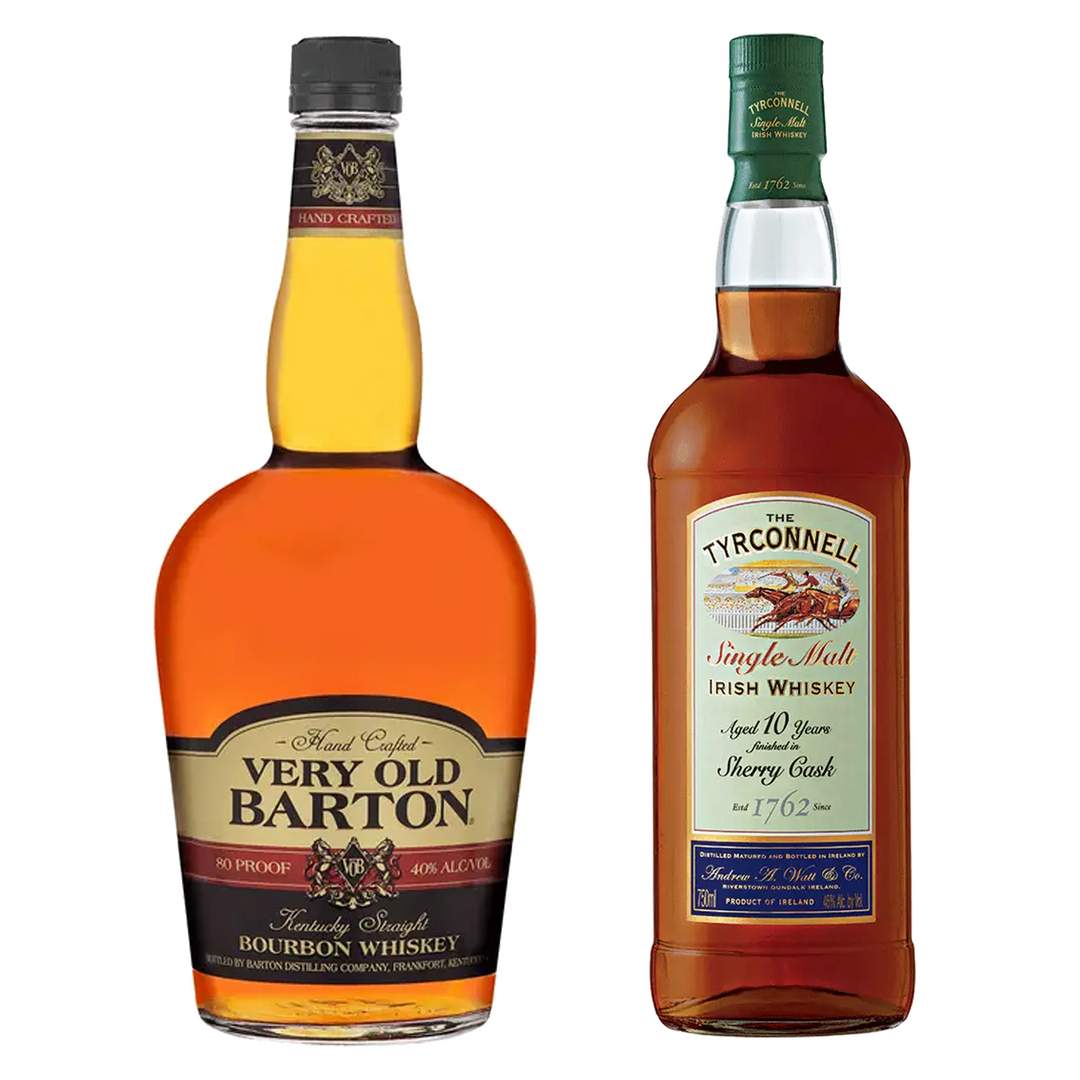 Very Old Barton Straight Bourbon & The Tyrconnell Single Malt Irish Whiskey Sherry Cask Finish 10 Yr Bundle