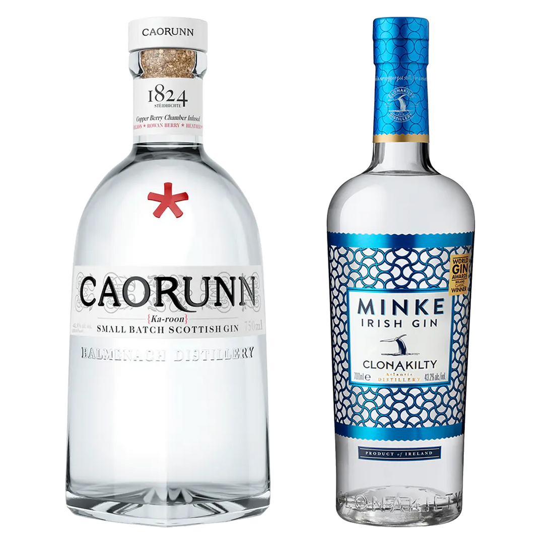 Caorunn Dry Gin Highland Strength & Minke Irish Gin Bundle