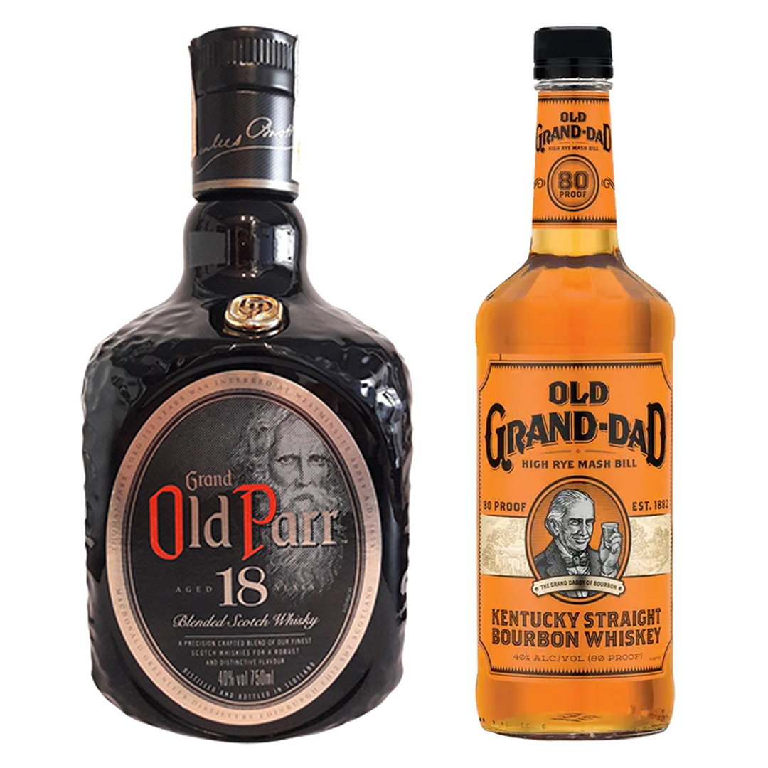 Old Grand-Dad Straight Bourbon & Old Parr Blended Scotch Deluxe 18 Yr Bundle