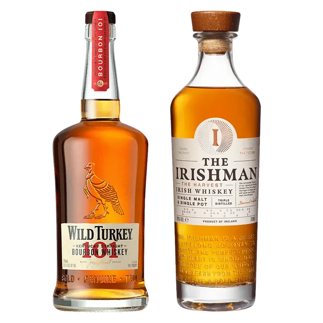 Wild Turkey Straight Bourbon & The Irishman Single Malt Irish Whiskey The Harvest Bundle