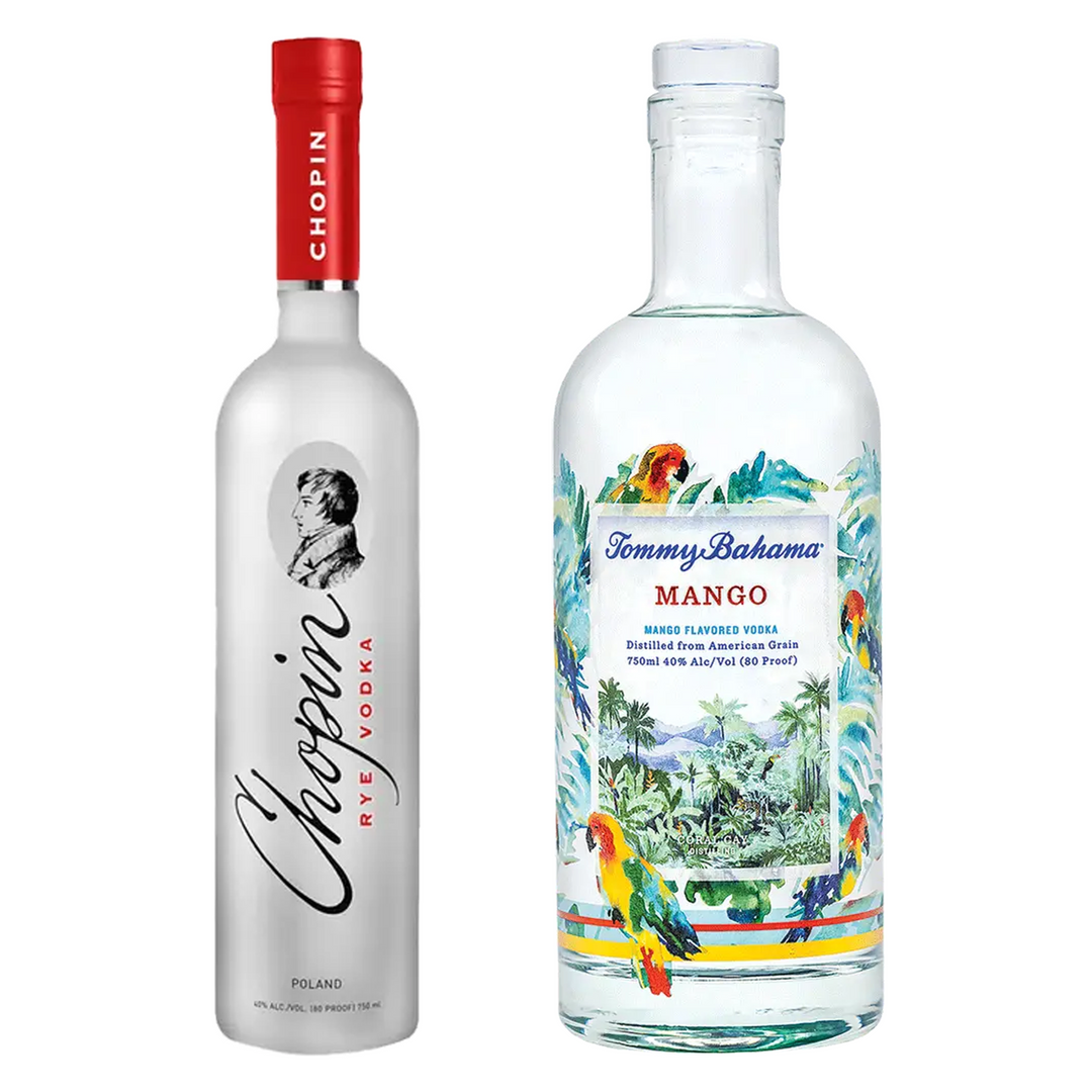 Chopin Rye Vodka Organic & Tommy Bahama Mango Vodka Bundle