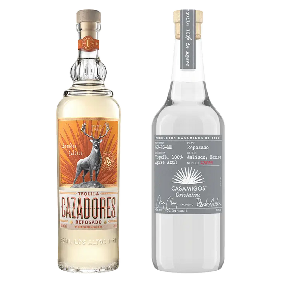 Cazadores Tequila Reposado & Casamigos Tequila Reposado Cristalino Bundle