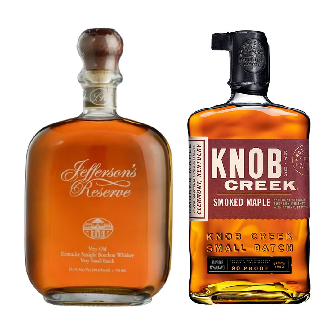 Knob Creek Smoked Maple Bourbon Flavored Whiskey & Jefferson's Straight Bourbon Reserve Bundle