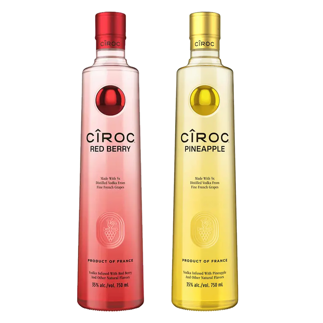 Ciroc Red Berry Flavored Vodka & Ciroc Pineapple Flavored Vodka Bundle