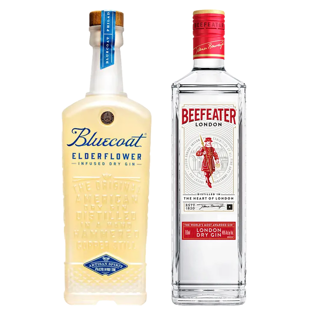 Bluecoat Elderflower Dry Gin & Beefeater London Dry Gin Bundle