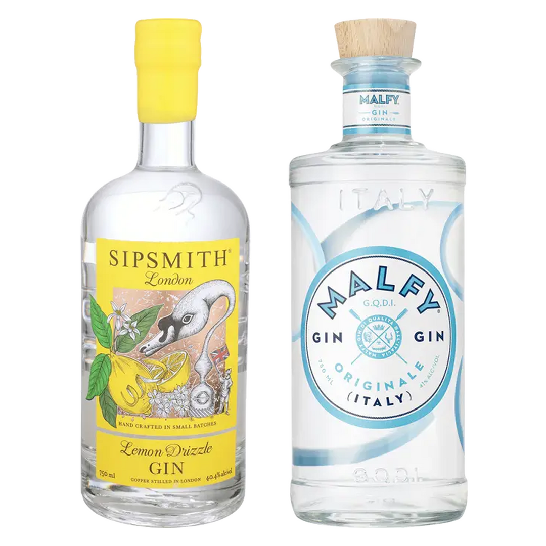 Sipsmith Lemon Drizzle Gin & Malfy Gin Originale Bundle