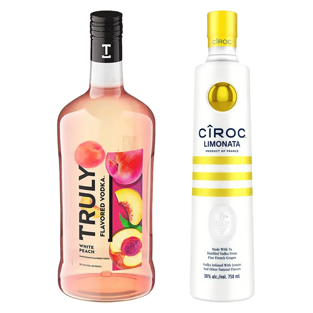 Truly Strawberry Lemon Flavored Vodka & Ciroc Limonata Flavored Vodka Bundle