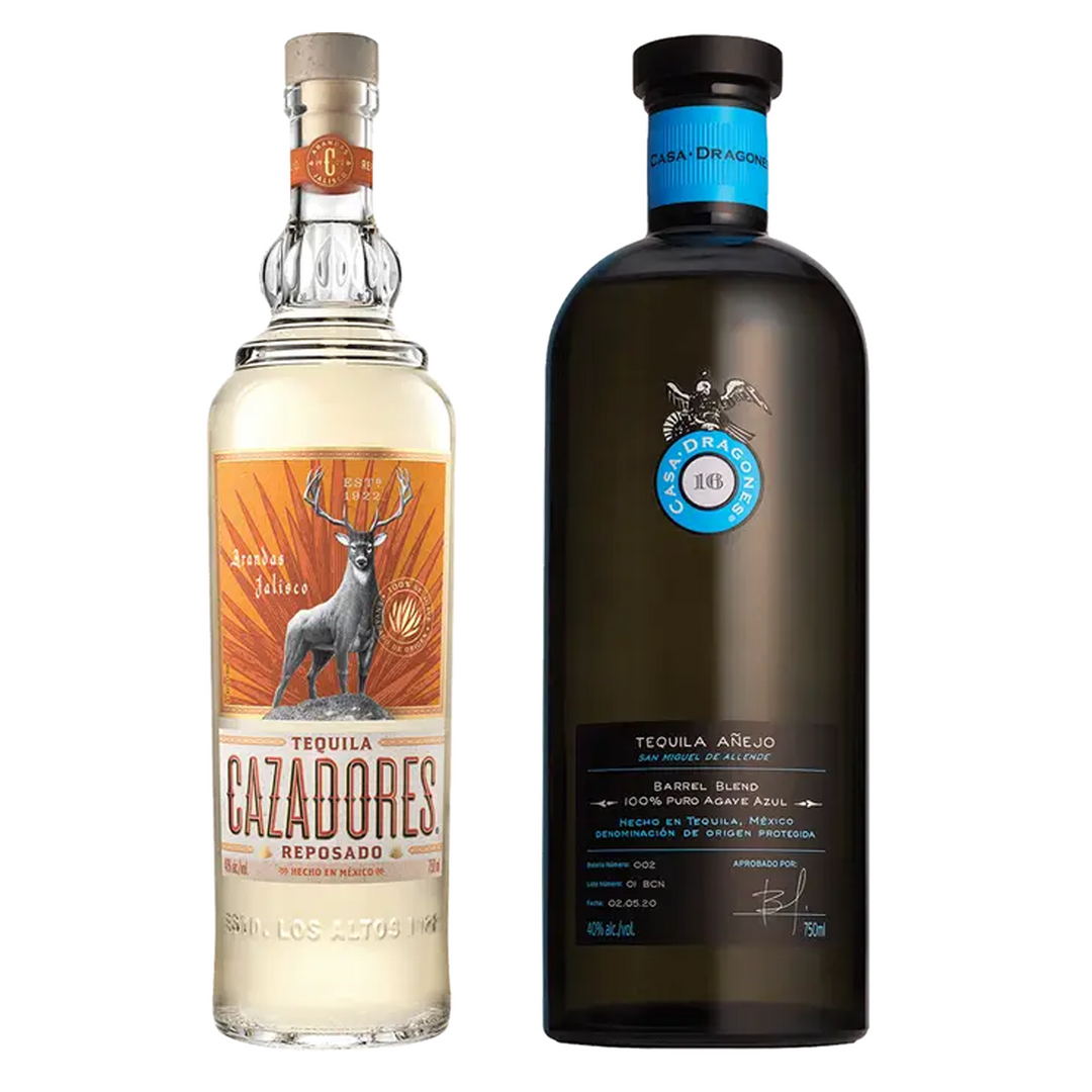 Cazadores Tequila Reposado & Casa Dragones Tequila Anejo Barrel Blend Bundle
