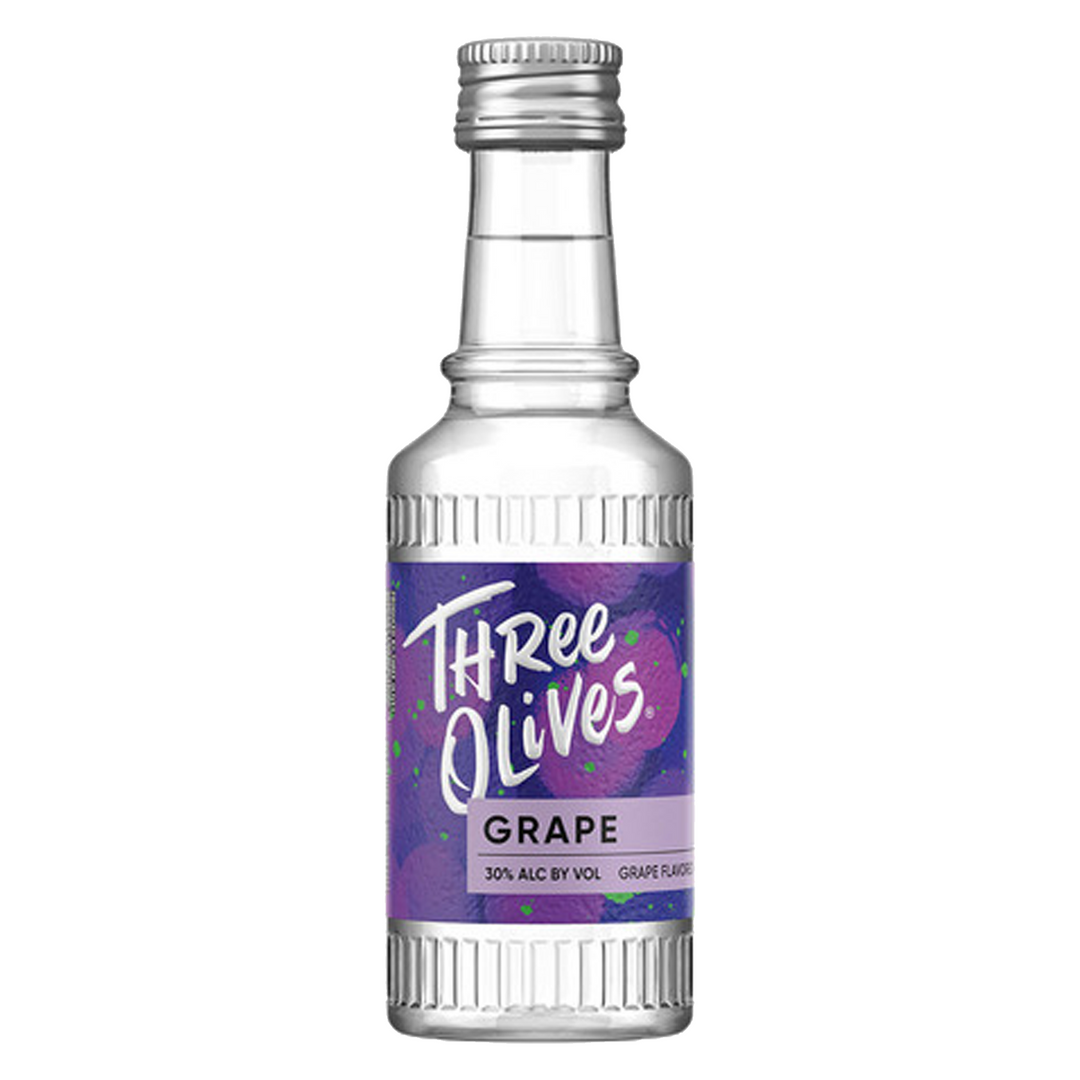 Three Olives Grape Vodka 50 ml 10 Pack
