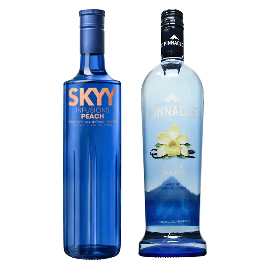 Skyy Peach Flavored Vodka Infusions & Pinnacle Vanilla Flavored Vodka Bundle