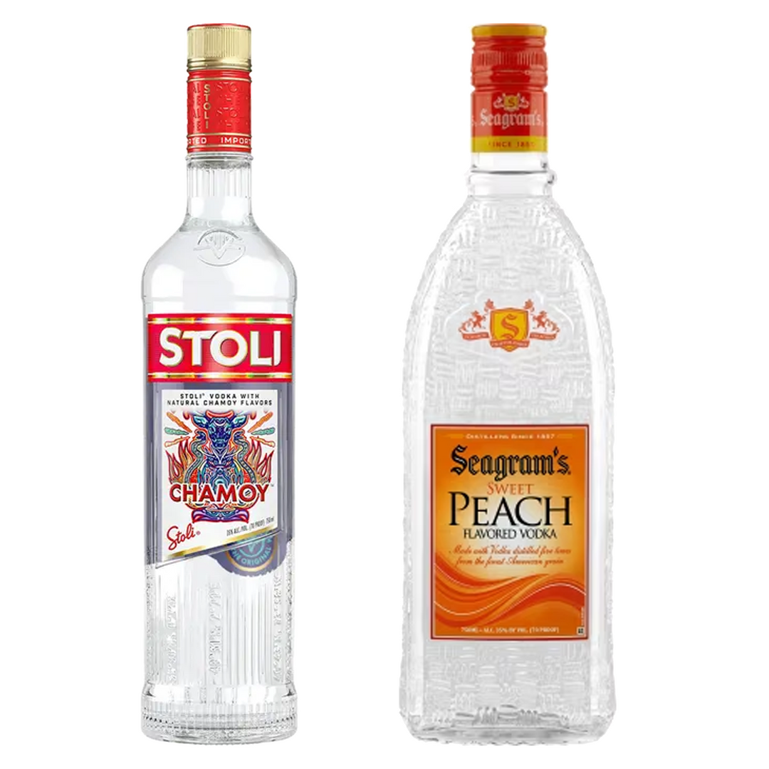 Stoli Chamoy Vodka & Seagram's Peach Vodka Bundle