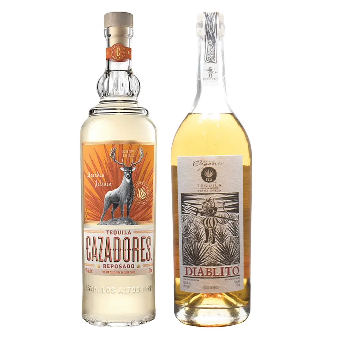 Cazadores Tequila Reposado & 123 Tequila Extra Anejo Diablito Bundle