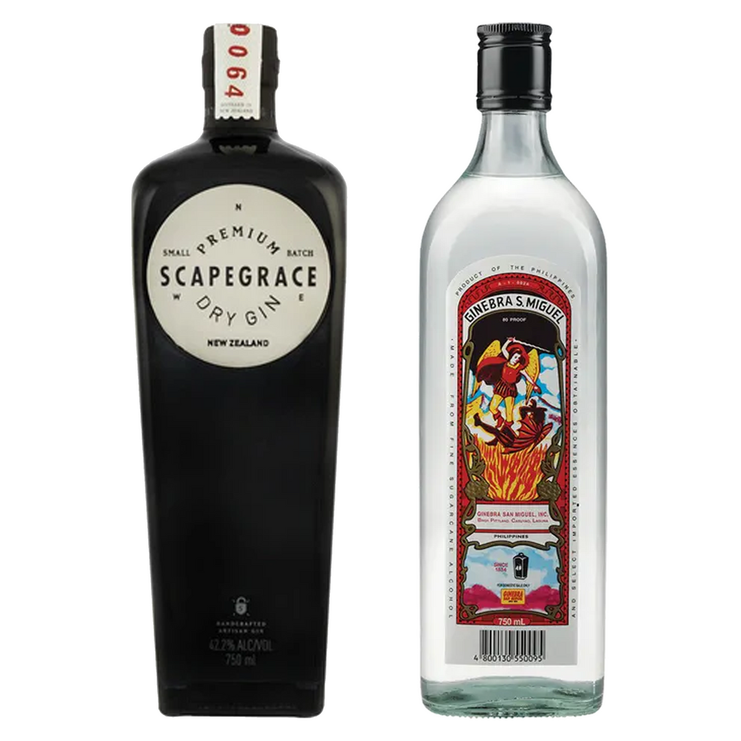Scapegrace Dry Gin Small Batch & Ginebra San Miguel Dry Gin Bundle