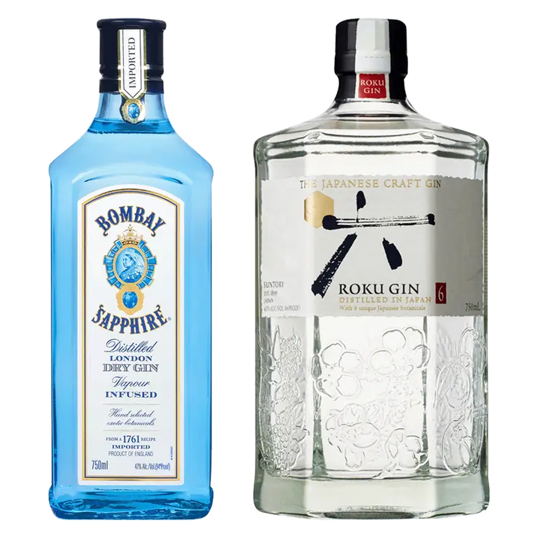 Bombay London Dry Gin Sapphire & Suntory Dry Gin Roku Bundle