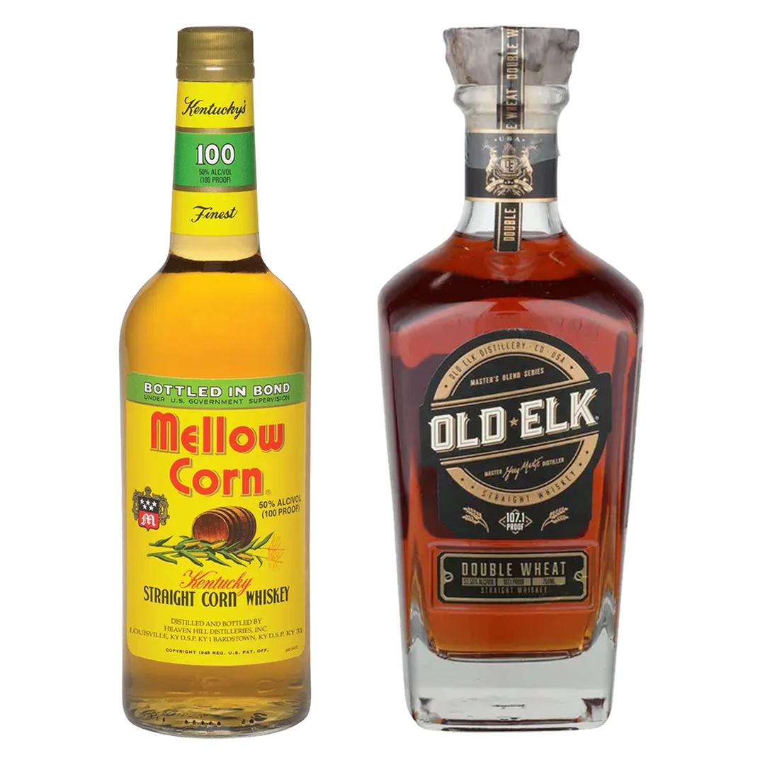 Mellow Corn Straight Corn Whiskey Bottled In Bond & Old Elk Straight Whiskey Double Wheat 2022 Bundle