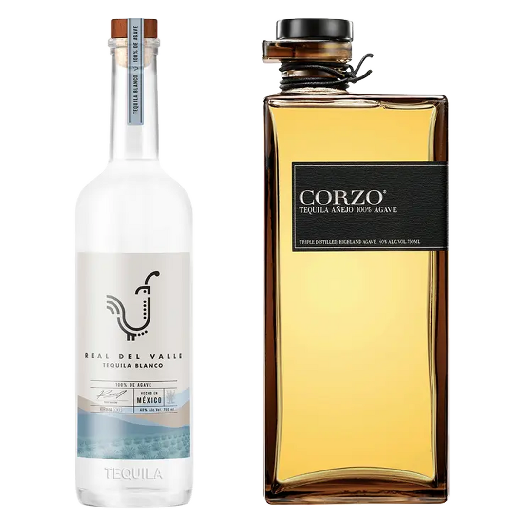 Real Del Valle Tequila Blanco & Corzo Tequila Anejo Bundle