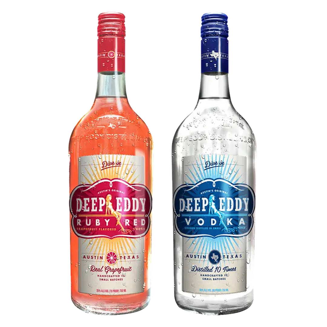 Deep Eddy Ruby Red Grapefruit Flavored Vodka & Original Vodka