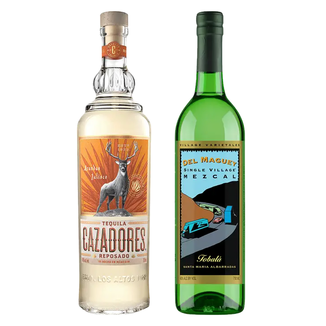 Cazadores Tequila Reposado & Del Maguey Mezcal Single Village Tobala Bundle