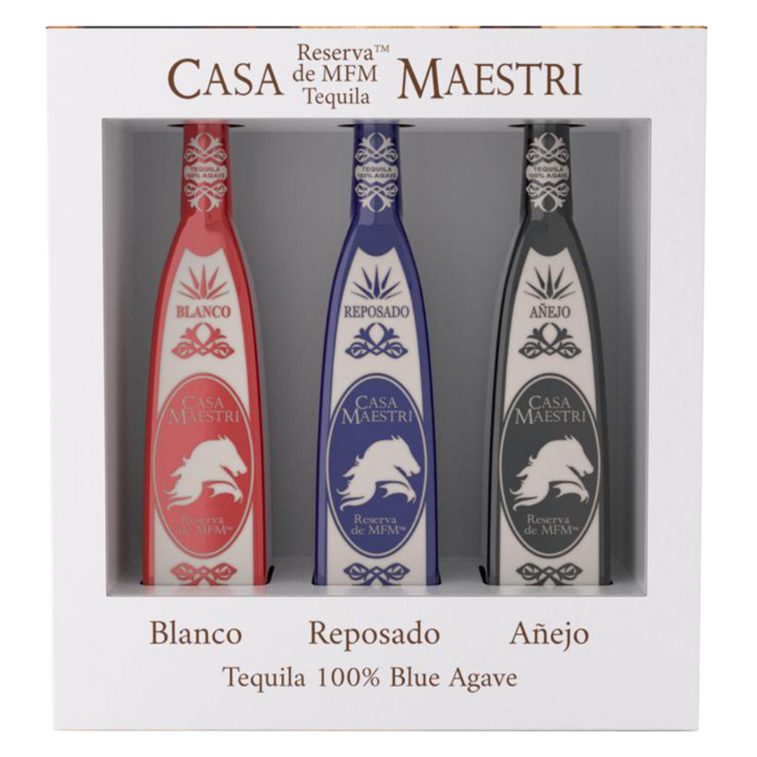 Casa Maestri Tequila Blanco, Reposado, & Anejo Bundle 375ml