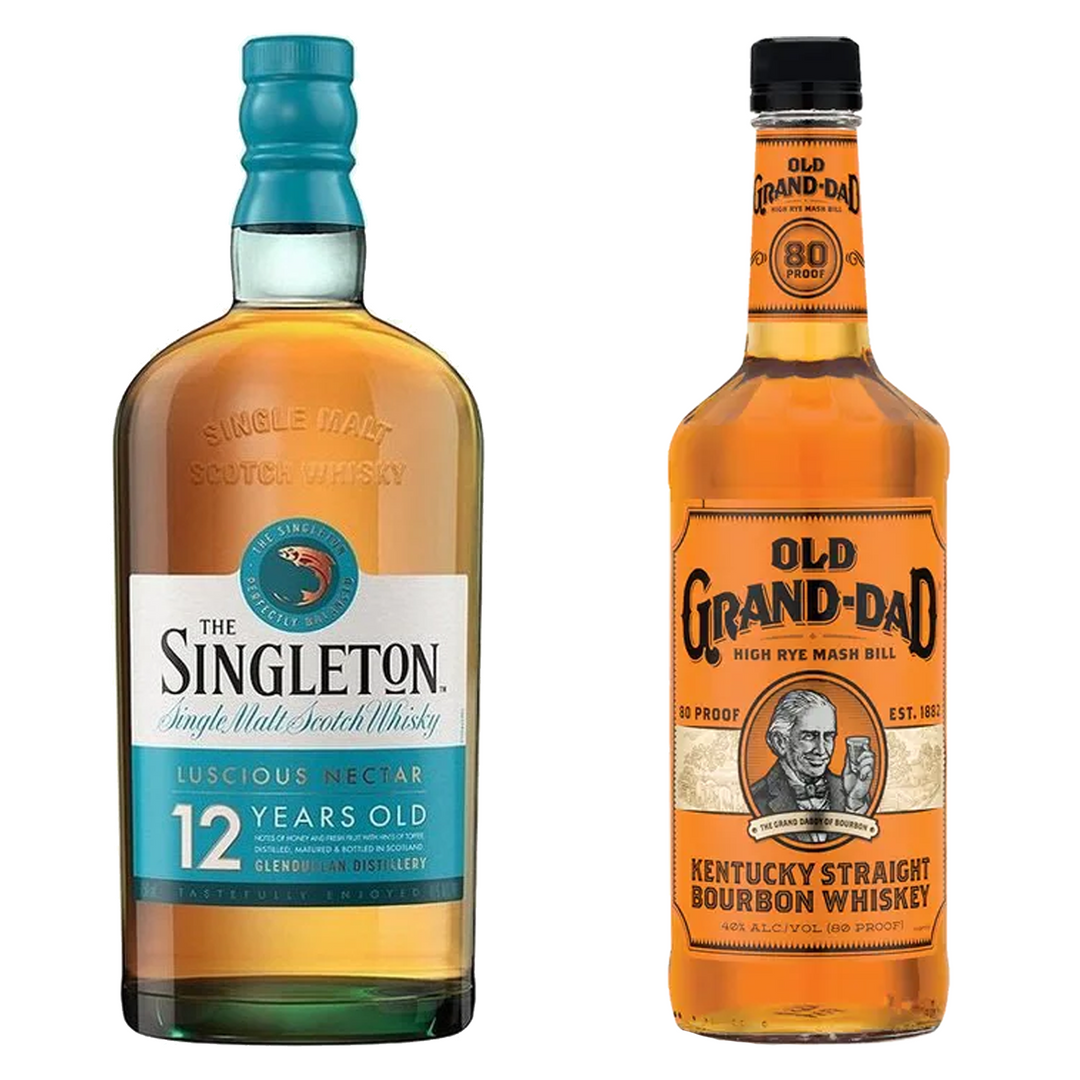 Old Grand-Dad Straight Bourbon & The Singleton Of Glendullan Single Malt Scotch 12 Yr Bundle