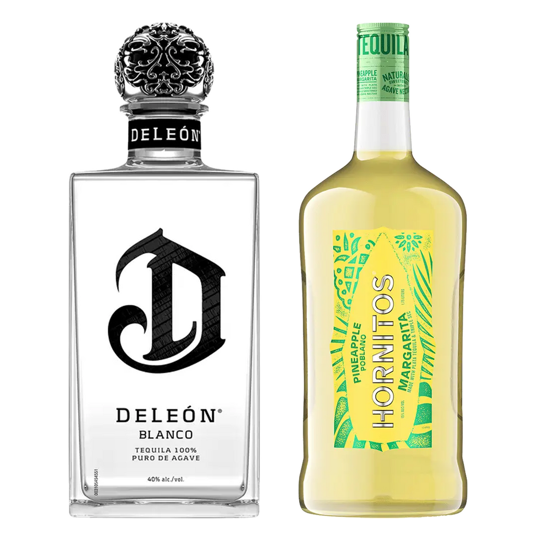 Deleon Tequila Blanco & Hornitos Pineapple Flavored Tequila Bundle