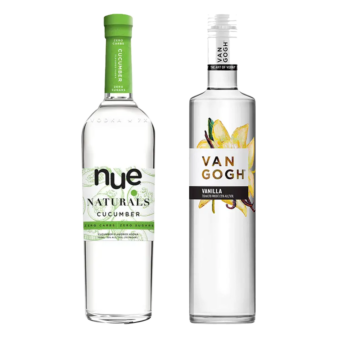 Nue Naturals Cucumber Vodka & Van Gogh Vanilla Vodka Bundle