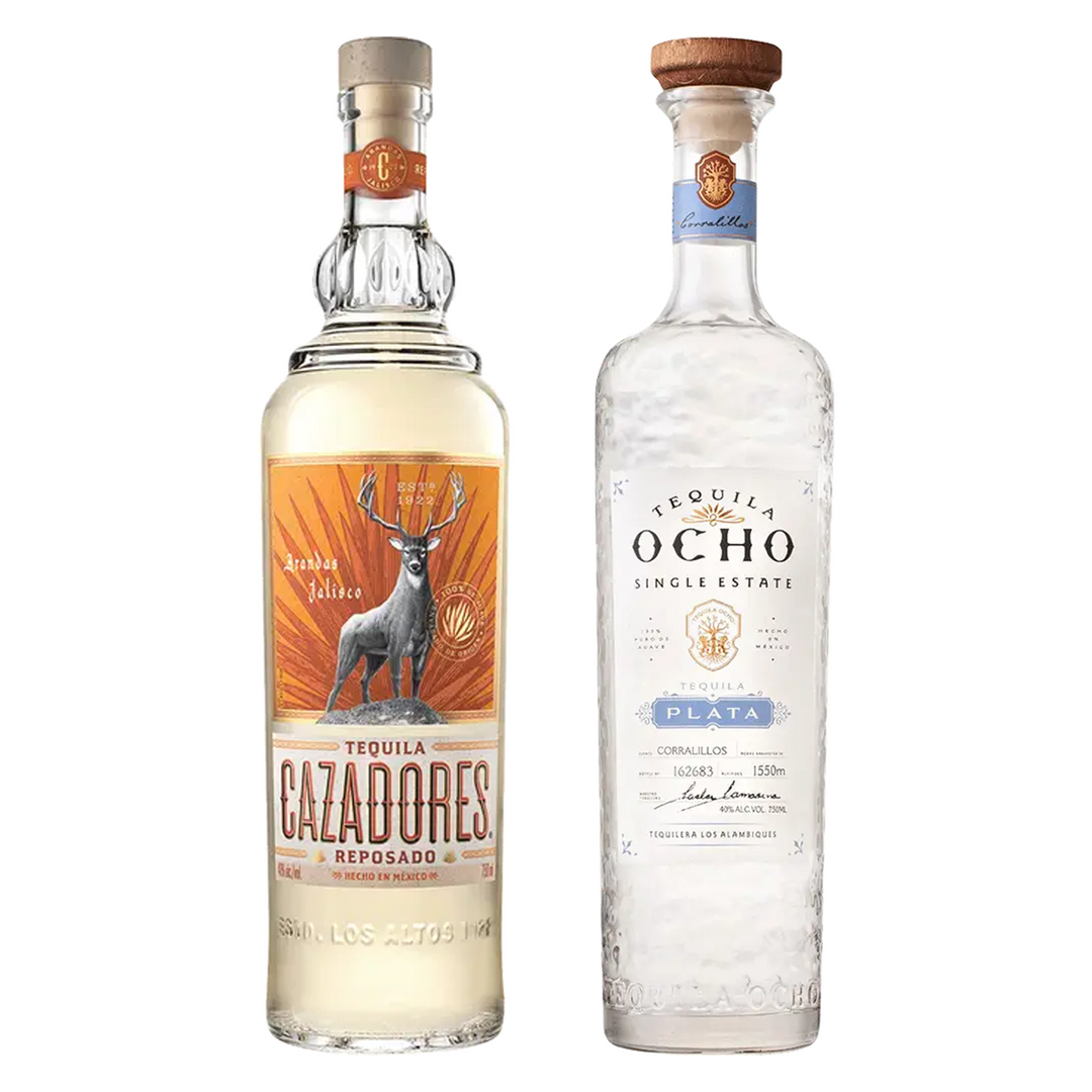 Cazadores Tequila Reposado & Tequila Ocho Tequila Plata Bundle