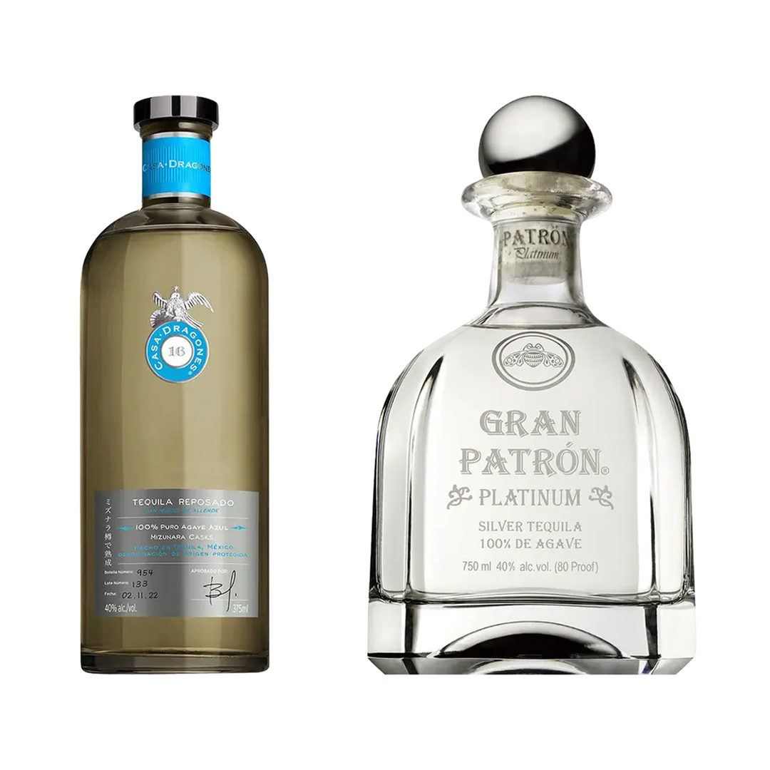 Casa Dragones Tequila Reposado & Gran Patron Tequila Platinum Bundle