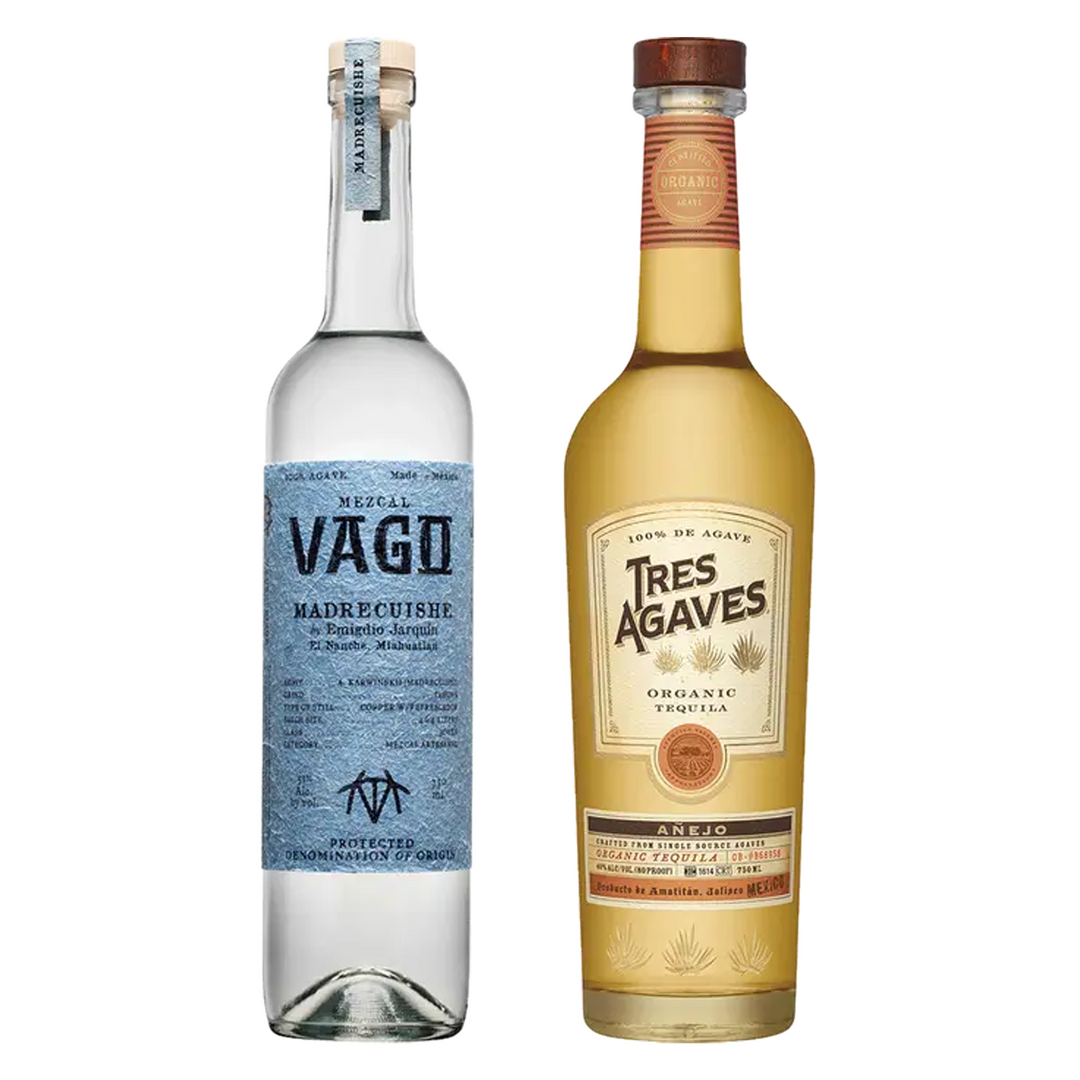 Vago Mezcal Espadin By Emigdio Jarquin & Tres Agaves Tequila Anejo Bundle