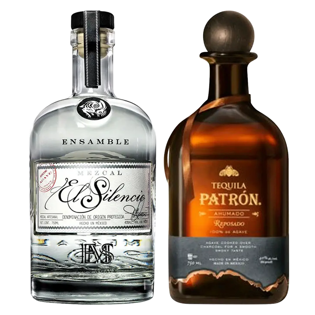 El Silencio Mezcal Ensamble & Patron Tequila Ahumado Reposado Bundle