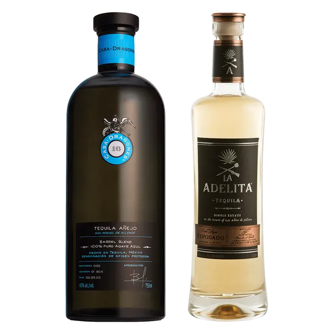 Casa Dragones Tequila Anejo Barrel Blend & La Adelita Tequila Reposado Bundle