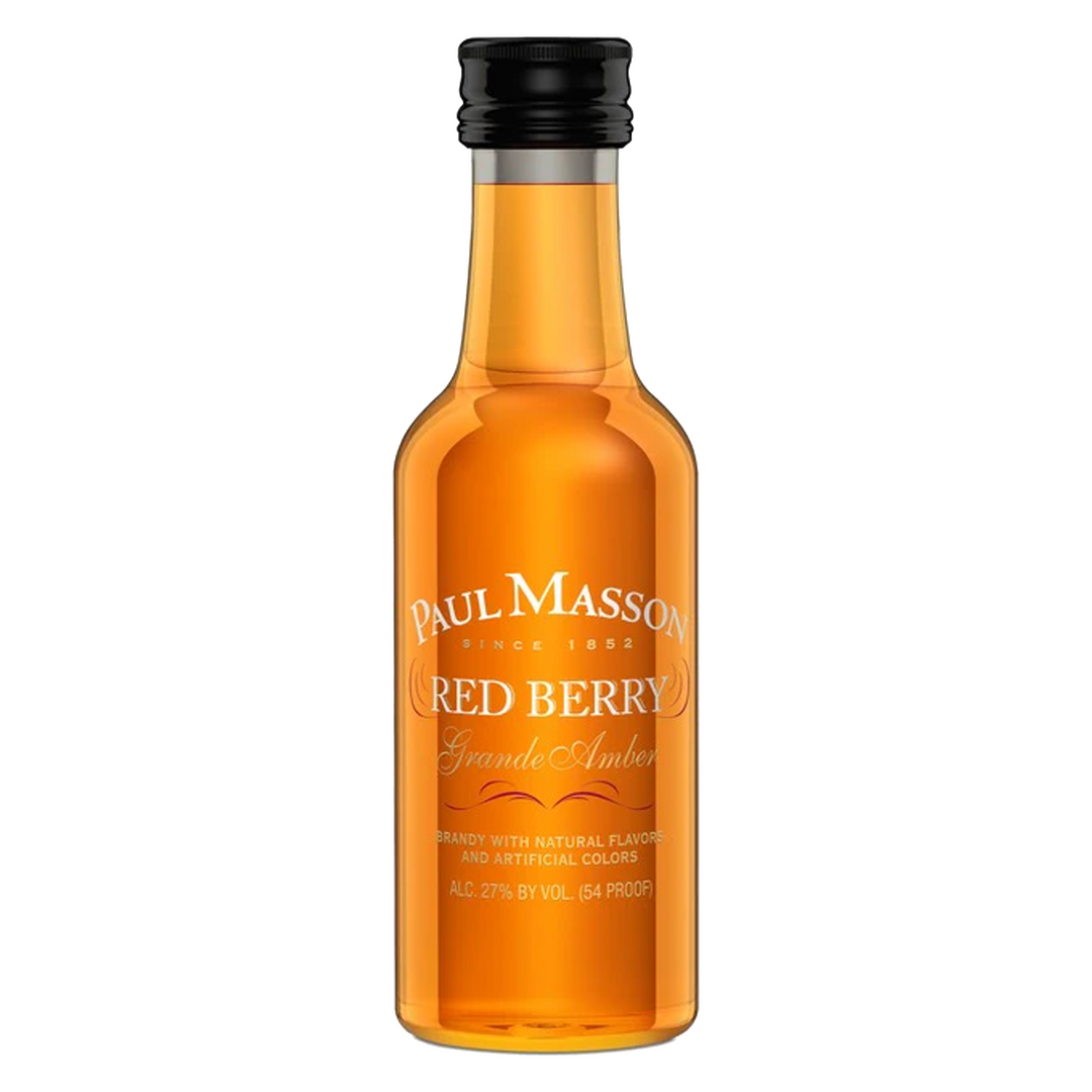 Paul Masson Red Berry Flavored Brandy Grande Amber 50 ml 12 Pack