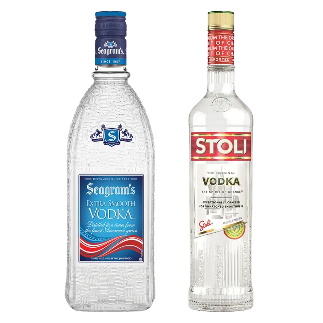 Seagram's Extra Smooth Vodka & Stoli Vodka Bundle