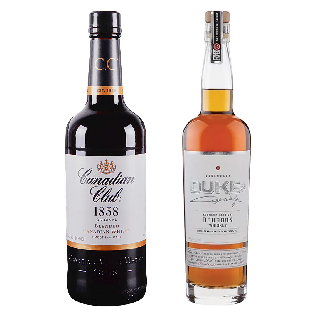 Canadian Club Canadian Whisky & Duke Straight Bourbon Bundle