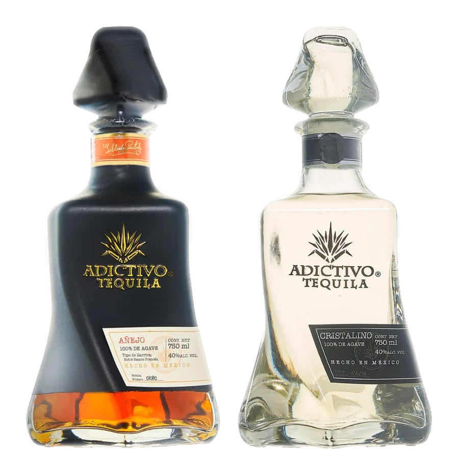 Adictivo Black Edition Anejo Tequila and Adictivo Tequila Reposado Cristalino