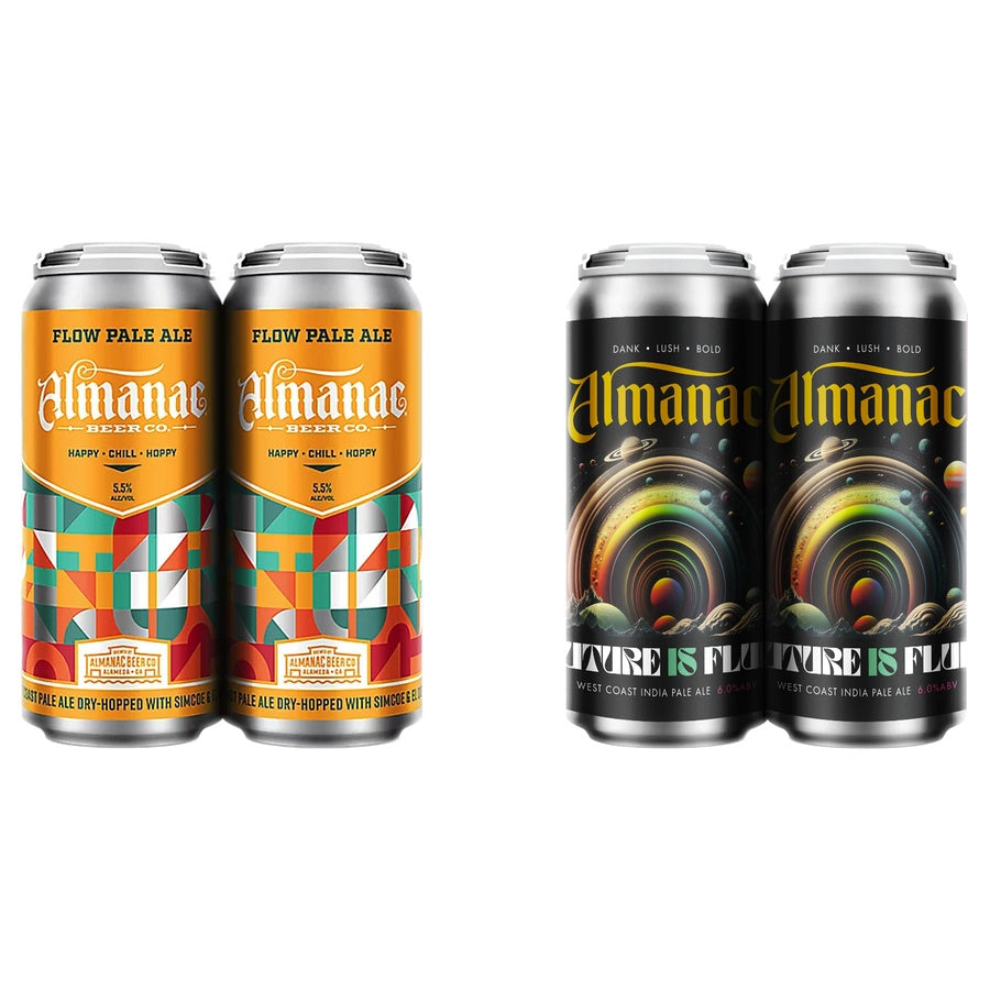 Almanac Flow West Coast Pale Can 24 Pack and Almanac Future Is Fluid Can 24 Pack